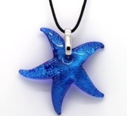 Ciondolo stella marina grande blu mare []