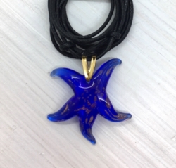 Ciondolo stella marina piccola blu cobalto []
