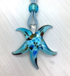 Collana stella marina grande acquamarina argento e macchie []