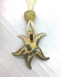 Collana stella marina grande avorio oro e macchie []