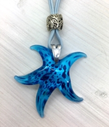 Collana stella marina grande maculata avventurina blu []