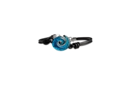 Bracciale spirale in vetro blu mare []