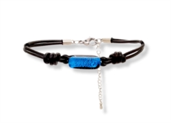 Bracciale con rettangolo blu mare []