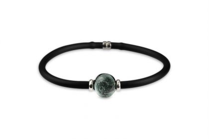 Bracciale sasso grigio caucciù