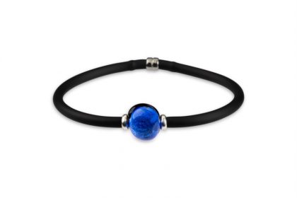 Bracciale sasso bluino caucciù
