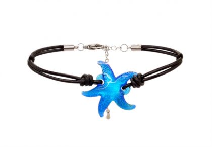 Bracciale stella marina blu mare