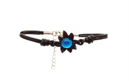 Bracciale sole in vetro blu mare